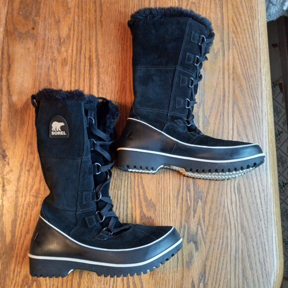 Sorel Joan of Arctic Women's Waterproof Black Suede Faux Fur-Lined Boot Size 9 - Picture 4 of 16